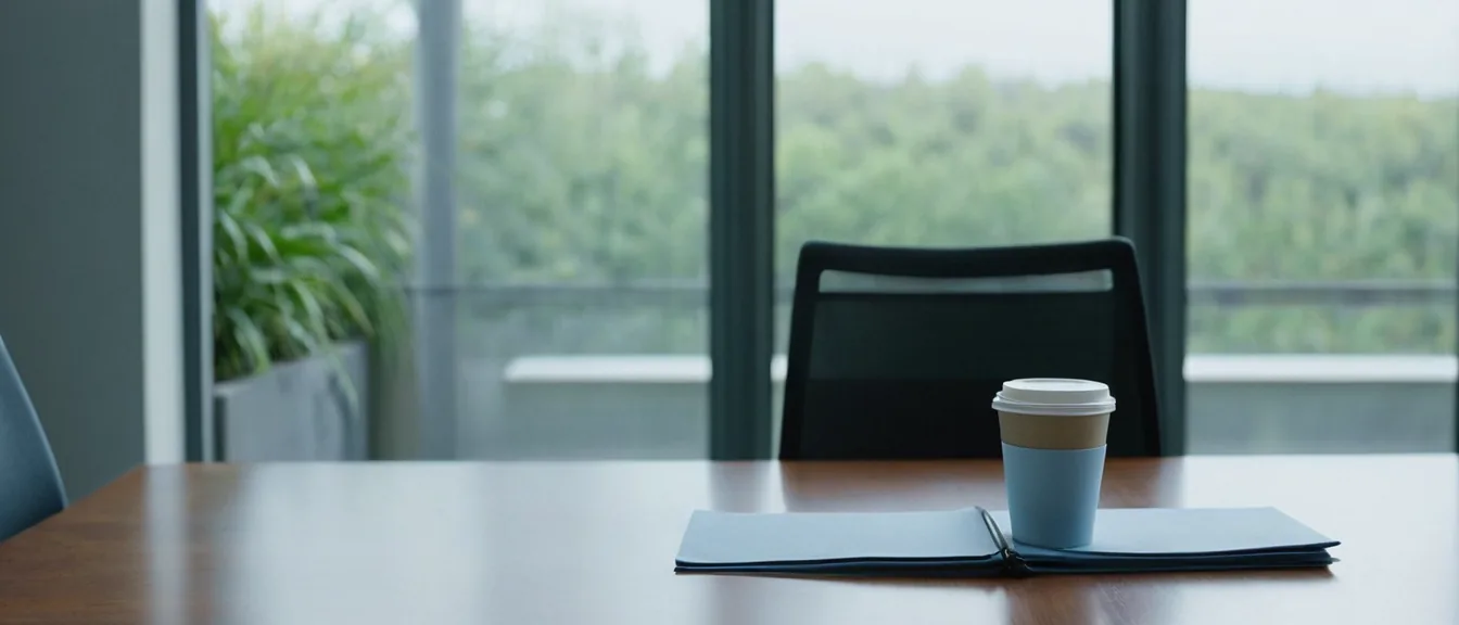 Meeting table with two folders facing each other, set for an LLC members agreement