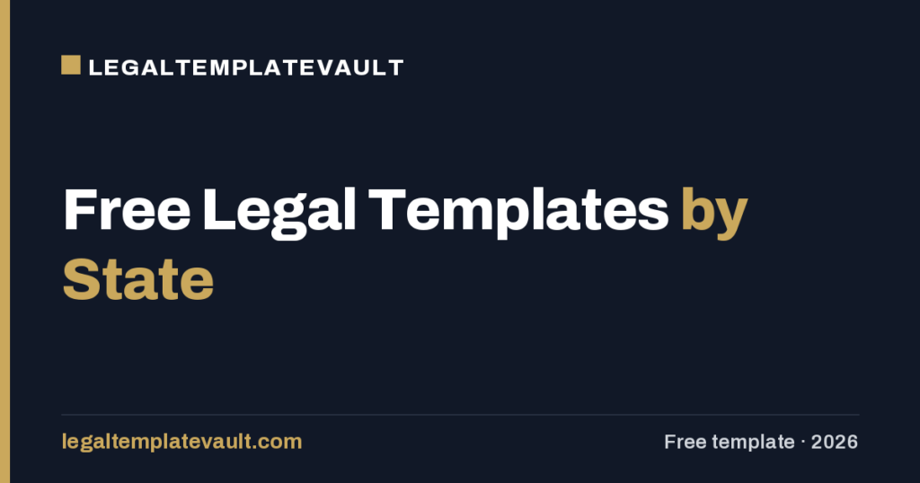 Free Legal Templates by State