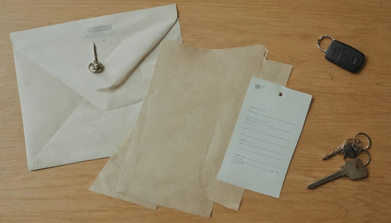 A Missouri bill of sale and an envelope ready to mail the notice of sale